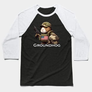 Tactical Groundhog Baseball T-Shirt